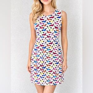 Love, Lilly Dachshund Dogs in winter Shift Dress with Pockets Size 6